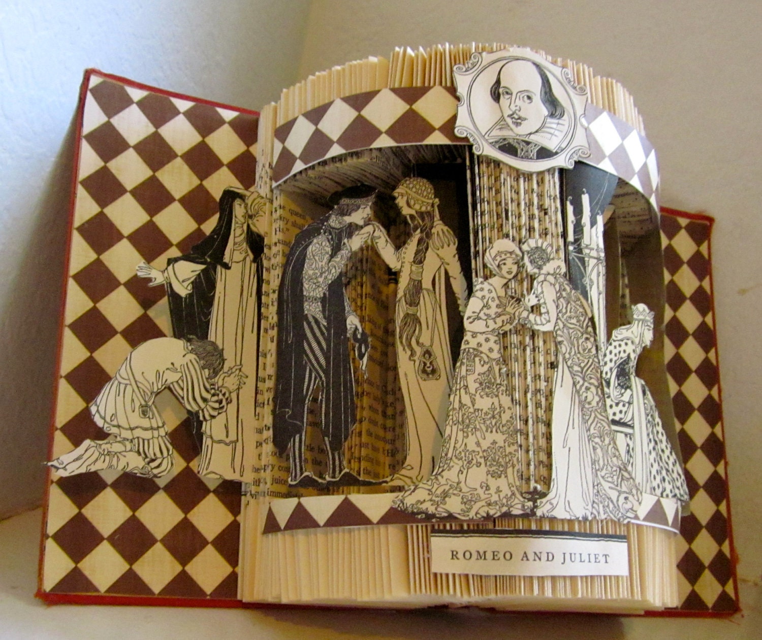 Altered Book Art-Shakespeare's Romeo and Juliet