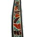 Mezuzah case scroll Stained Glass Mosaic Art Teal Orange Purple