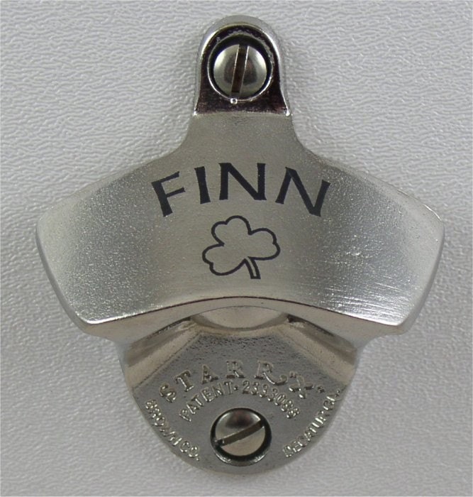 Bottle Opener Custom Engraved with your name, Monogram, etc - with capcatcher