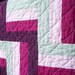 Modern Baby Girls Quilt in Pink, Purple & Gray w/ FREE U.S Shipping