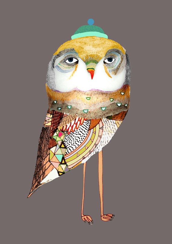 Night Owl. Limited edition art print by Ashley Percival. Art print.