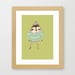 Kids Wall Art. Mr Sloth. limited edition art print by Ashley Percival.