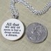 Inspirational Tolkien Quote Necklace "Little by little one travels far..." - Inspiring Quotation Jewelry