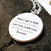 Funny Literary Necklace with Erasmus Book Lover Reading Quote "When I get a little money I buy books..." - Bookish Jewelry