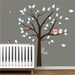Children Vinyl Wall Decal Nursery Tree Wall Stickers with Owls,Birds and Squirrel