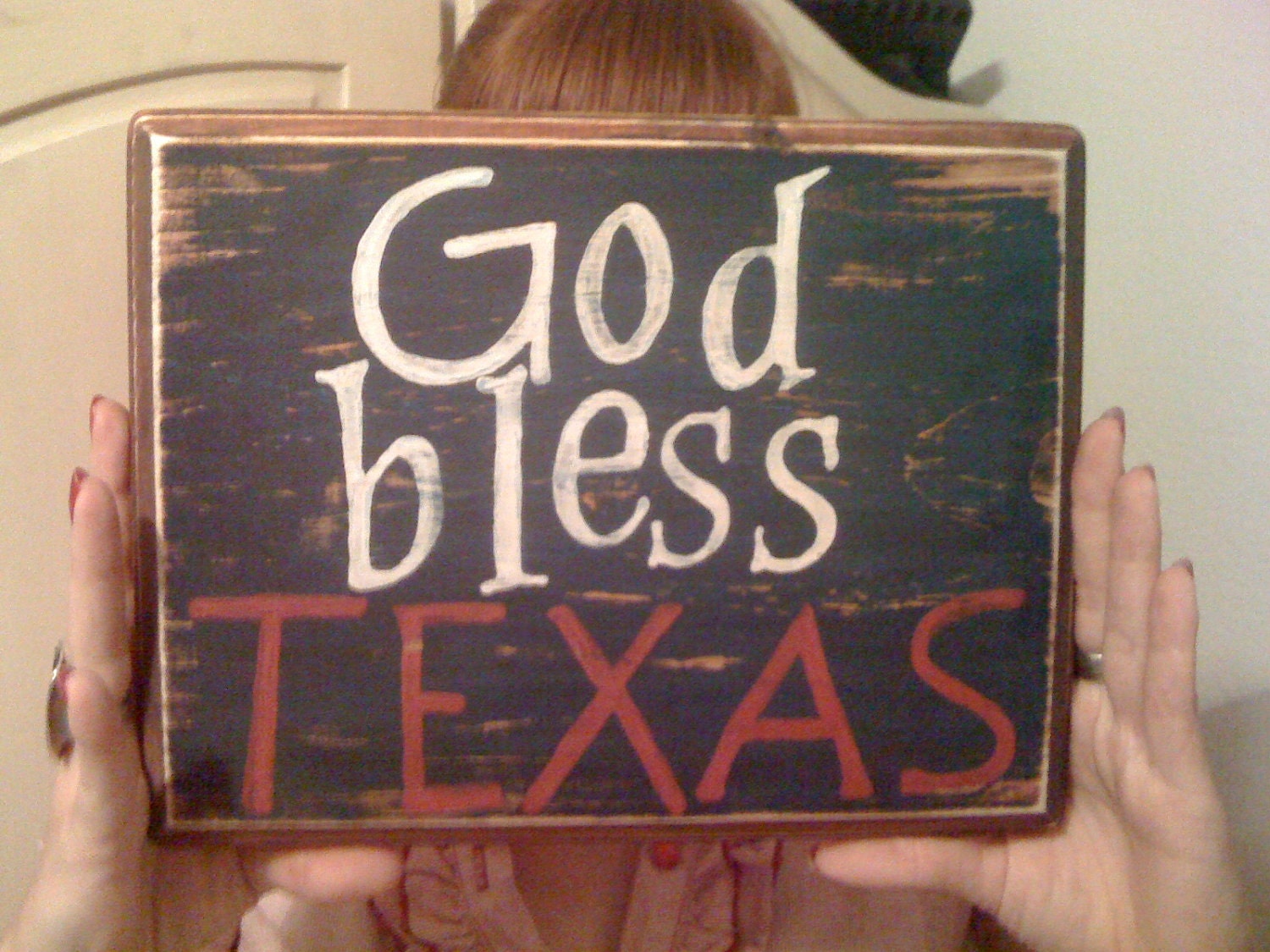 Quotes on wood God Bless Texas