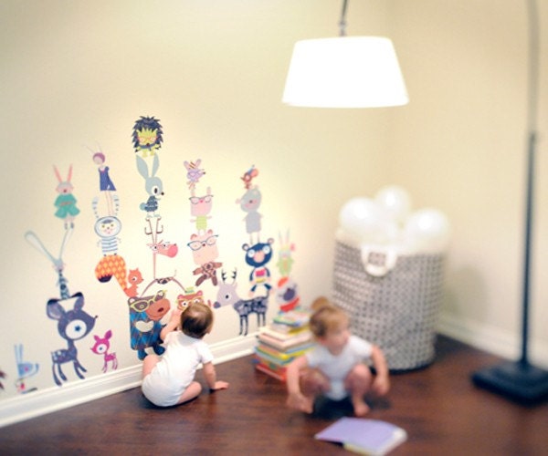 Fantasy Forest Critters Reusable Fabric Wall Decals by Pop & Lolli