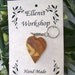 Heart Key Chain Olive Wood