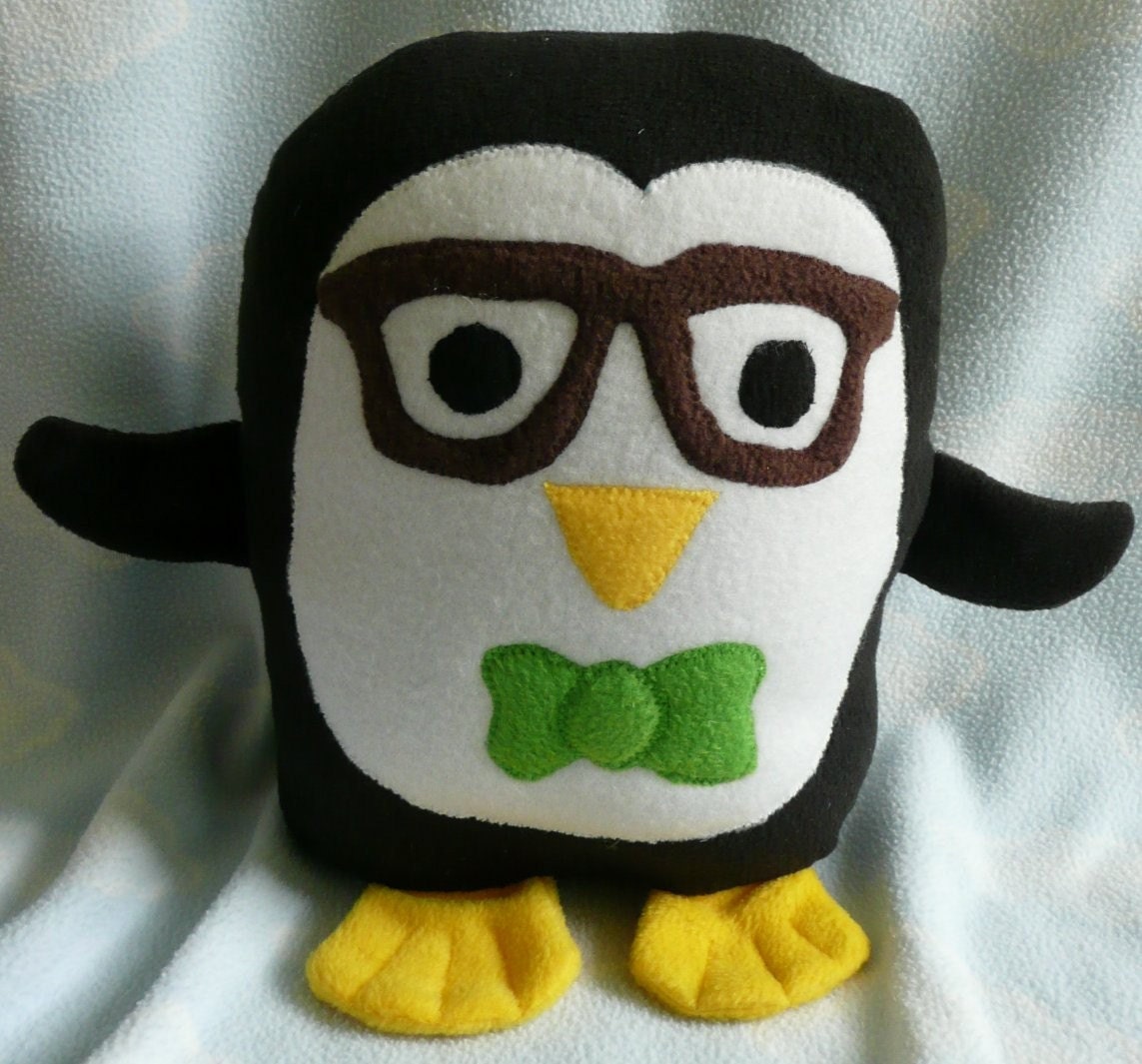 Plush Geek Penguin Pillow Pal