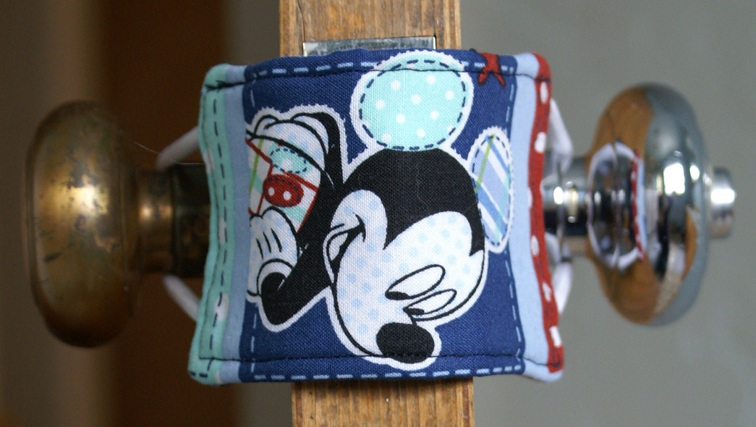Door Jammer, Door Quieter, Door Husher, Silent Door Closer, Latch Quieter - Mickey Mouse & Stars - Free standard shipping in the US
