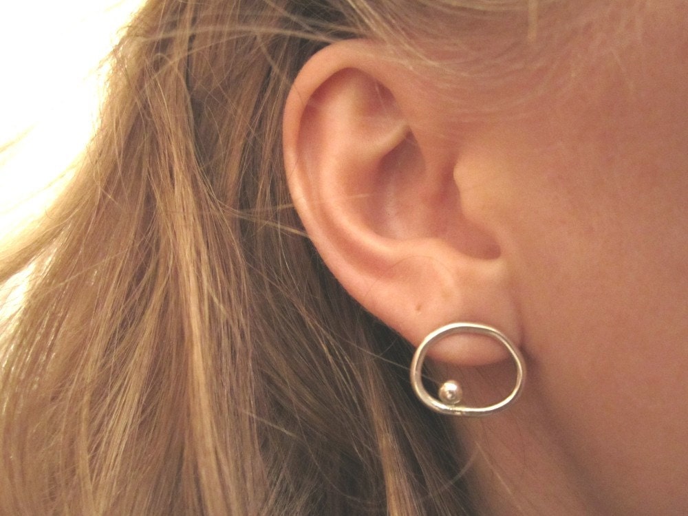 Cute Sterling Silver Earrings "Little Me"