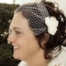 Birdcage Veil with Cluster of Rosettes - "Rose"