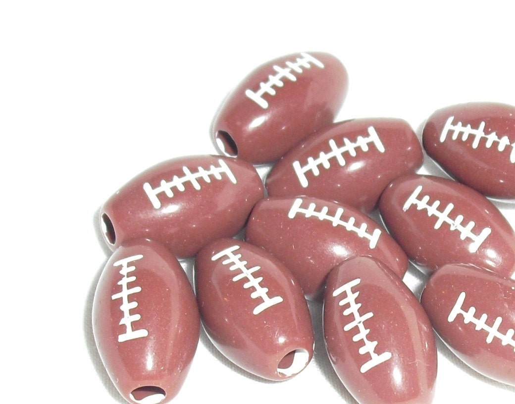 Football Beads Set of 10