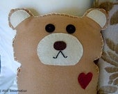 Teddy Bear Felt Plush Pillow Pal