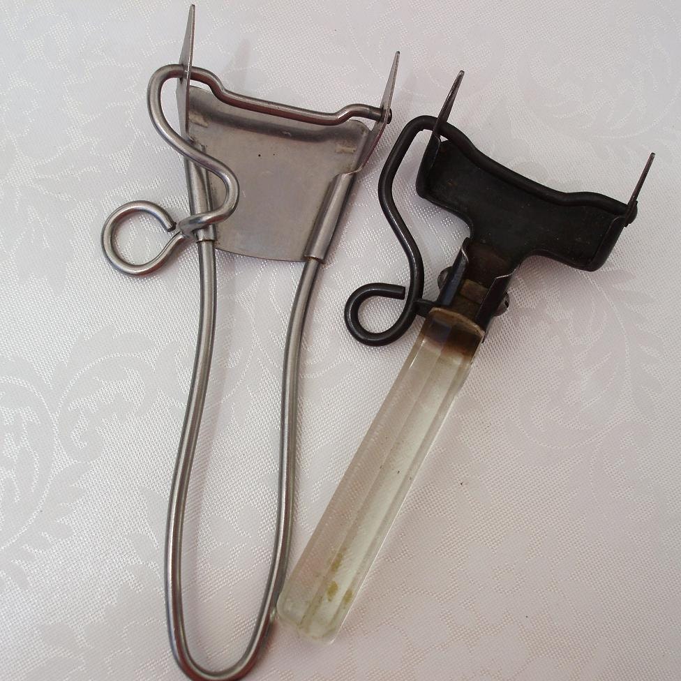 Pot Handle Holders Pot Grabber Industrial Chic Vintage Pyrex rustic Glass Handle