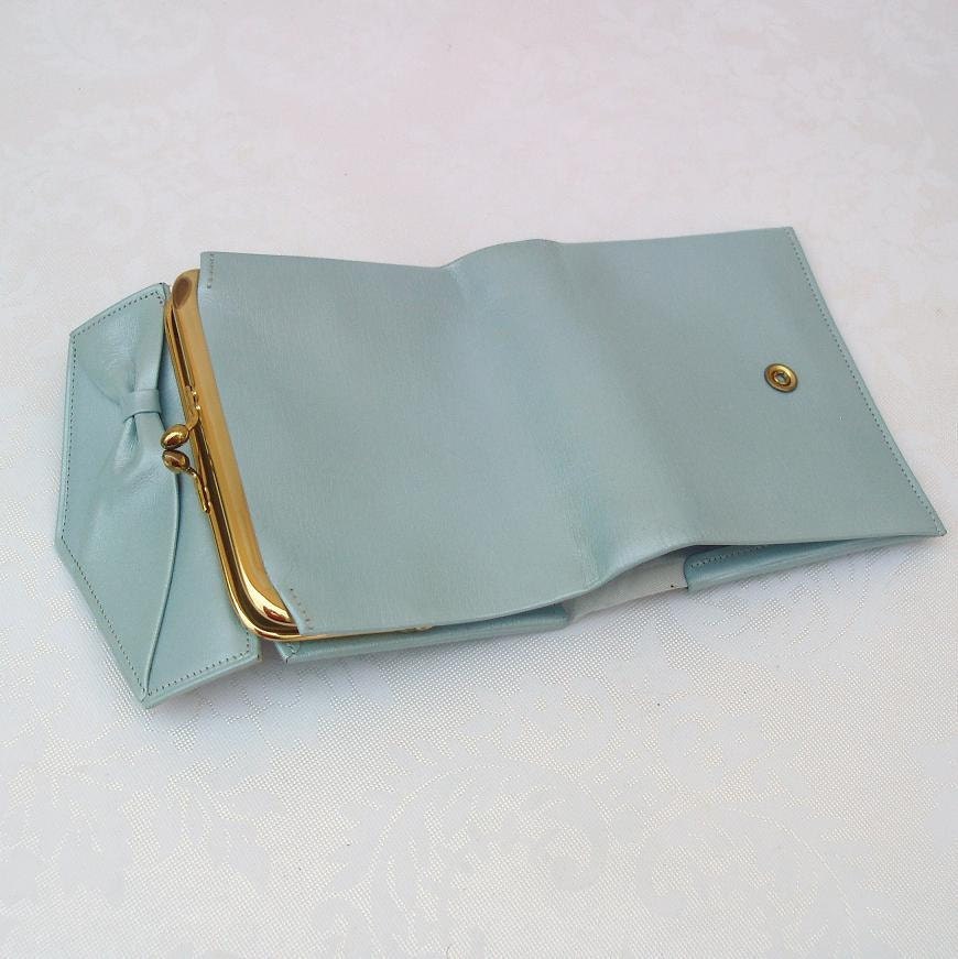 RESERVED for Fang Louise til 7/10/12  Vintage Wallets   Ladies Wallets  Tiffany Blue   Ladies Leather Wallet  Billfold