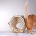 Cat Ball Unique Hand Made Kitty Bed in Retro Asian Fabric