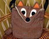 Plaid Fox small messenger  bag -made to order