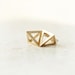 3D Pyramid Earrings / choose your color / gold, silver and pink gold