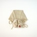 Knitted dress, cap and shoes set for baby girl, in pearl. 100% wool. READY TO SHIP in size Newborn