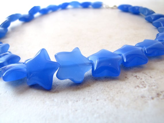 Blue Star Necklace Cosmic BellinaCreations Bellina Creation