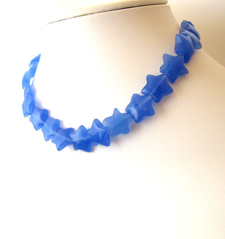 Blue Star Necklace Cosmic BellinaCreations Bellina Creation