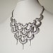 Vintage Bib Necklace Sarah Coventry Silver Charisma 1975 BellinaCreations Bellina Creation