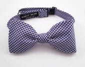 Bow Tie - Indigo gingham cotton