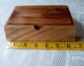 Small Treasure Box Series: Handcrafted Treasure/Jewelry/ Keepsake Box in Red Elm with Apple wood lid
