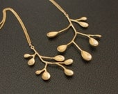 Sister Golden Branch Necklaces set of two