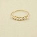 Tiny Freshwater Pearl 14k Gold Stacking Ring