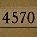 TILE HOUSE NUMBERS Taupe 5 x 10 /Ceramic Tile/ Address Plaque