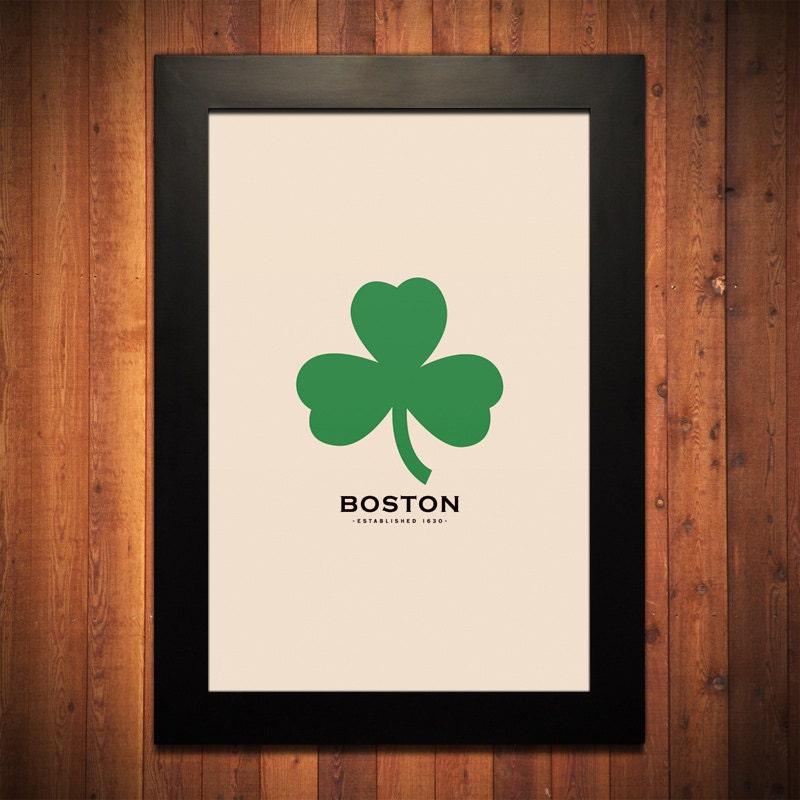 Boston Minimalist City Poster - 12" x 18" - FlyingJunction