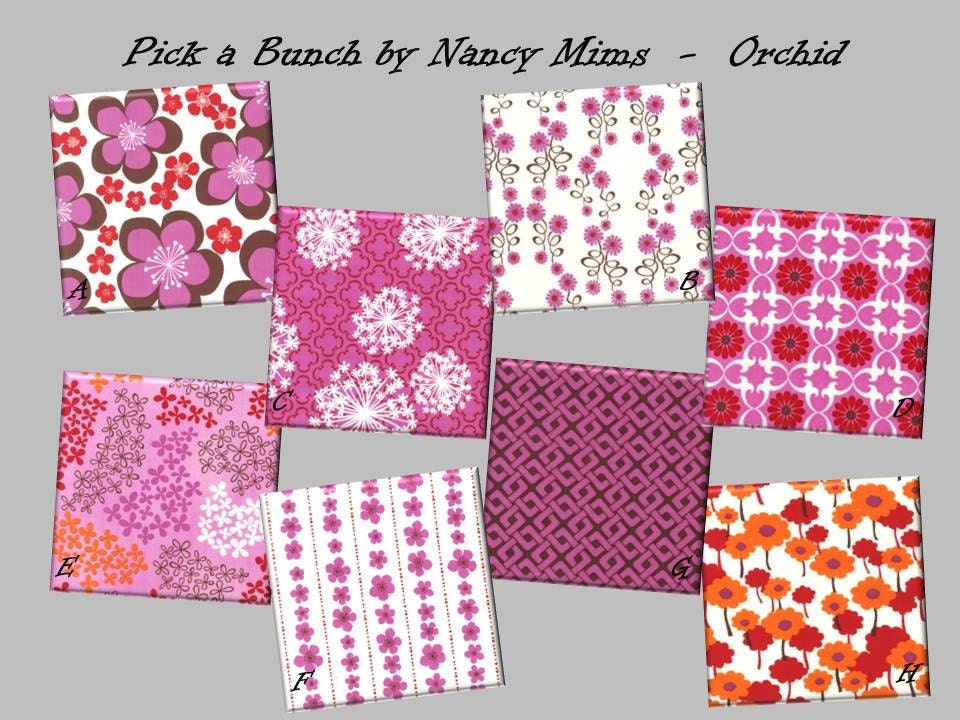 Custom Baby Crib Fitted Sheet - 100% Organic Cotton - Pick a Bunch by Nancy Mims in Orchid