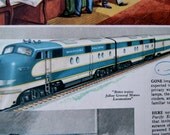 1949 TRAIN TRAVEL Magazine Ad