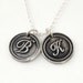 Wax Seal Double Initial Necklace - Custom Monogram Letter - Ready to ship