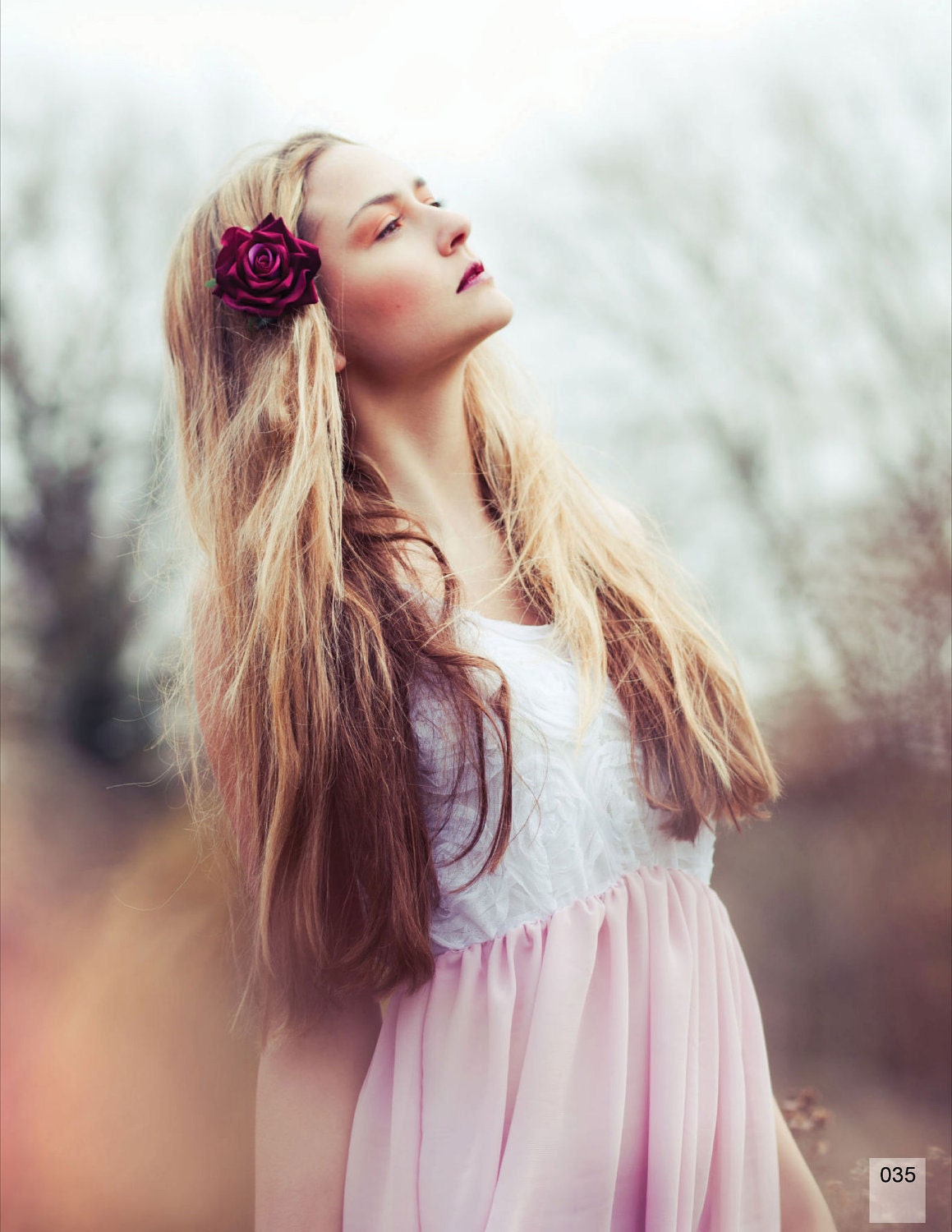 Candy pink Tulle roses babydoll dress