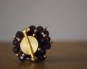 Afle Bijoux Purple Swarovski Crystals Ring