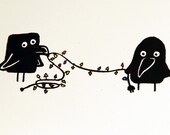 Christmas Ravens- Blank Christmas Card