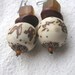 African Palm nuts brown seeds glassTribal Earrings by Fianaturals