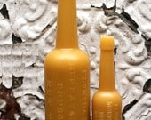 Beeswax Candle - antique bottle shaped - "FLORIDA WATER DRUGGIST" plus Free Mini - by Pollen Arts - Lg.