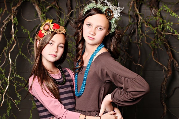 Flapper style Sage Green and Fancy Headband ( created for Matilda Jane you&me fall line)