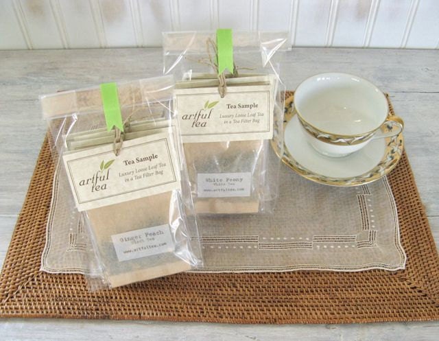 Tea Sampler - 10 Individual Tea Bags, Tea Lovers Gift, Under 15, Custom Gift for Her, Wedding Bridal Shower Party Favor