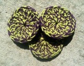 Eco Friendly Sponges / Cotton Scrubbies / Pot Scrubber, Makeup Remover // Set of 3