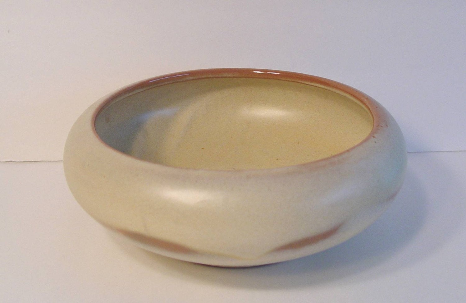 FRANKOMA Fancy Shape Low Bowl with Yellow Tan tones 212
