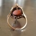 Antique Coral Cameo and Diamond Ring from 1912