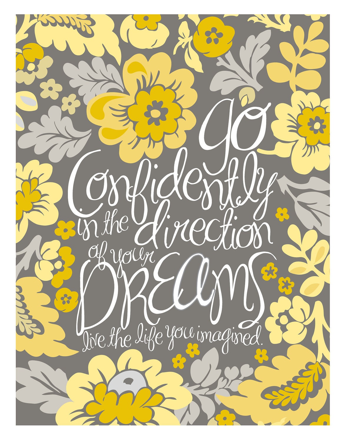 11x14 Poster - Go Confidently - Yellow