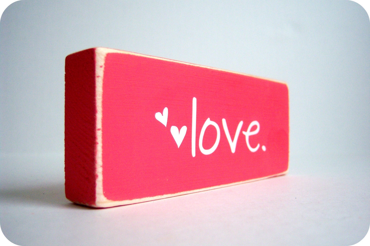 Love. Wood Block Decor.