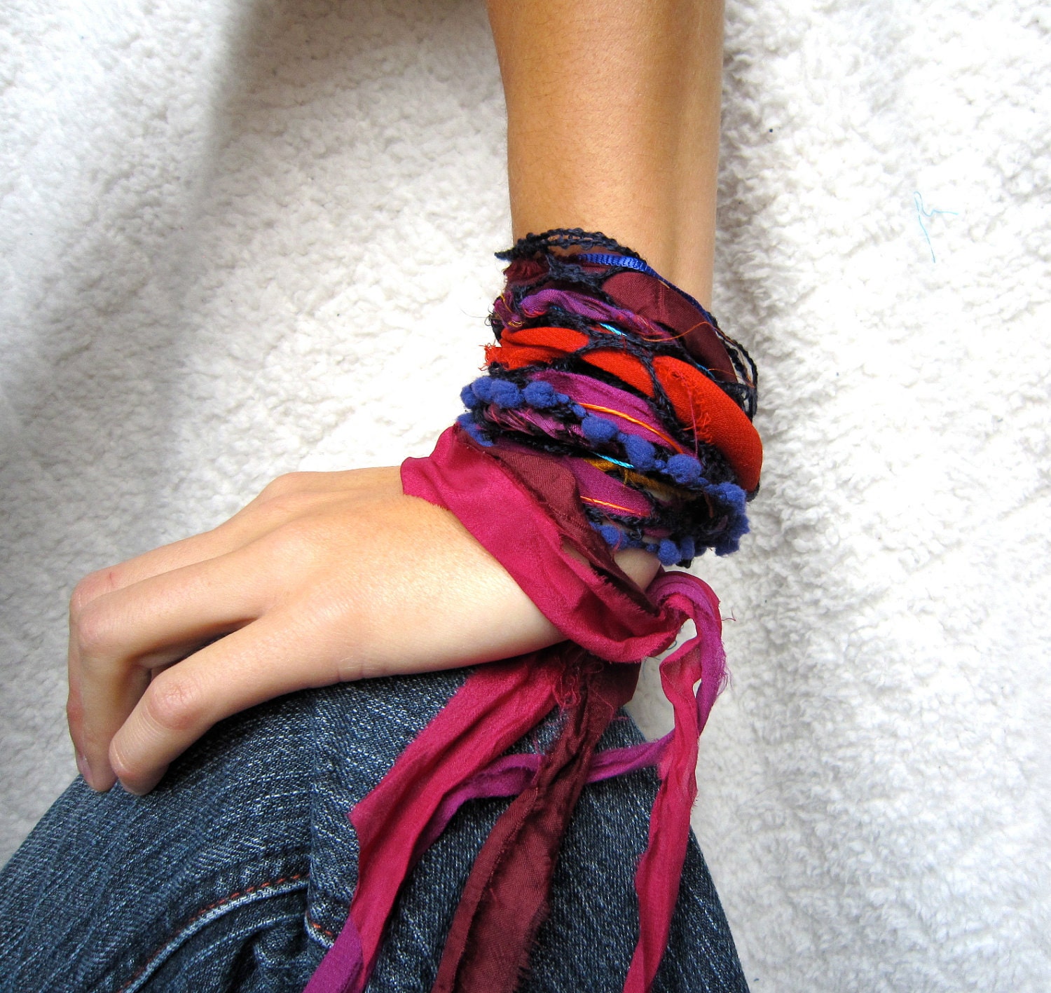 Hippie Headband Bandana and Wrist Wrap Bracelet