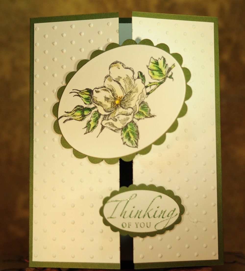 Hand Colored Dogwood Flower Cards Set of 3